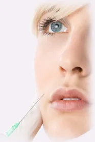 Patient being injected with dermal filler